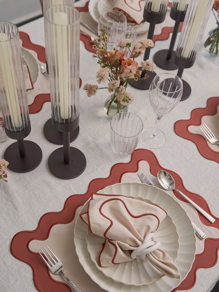 Sixty3 Styled Set of 4 Dusty Rose Placemats - Image 1 of 6