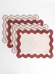 Sixty3 Styled Set of 4 Dusty Rose Placemats - Image 4 of 6