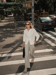 Varley Cream Kayson Wide Leg 32 Trousers - Image 3 of 8