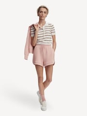 Varley White Faustine Button Neck Polo Shirt - Image 5 of 8