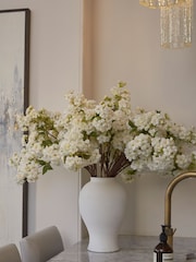 Sixty3 Styled White Elena Vase - Image 1 of 5
