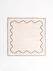 Sixty3 Styled Set of 4 Mocha Napkins - Image 3 of 5
