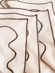 Sixty3 Styled Set of 4 Mocha Napkins - Image 4 of 5
