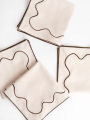 Sixty3 Styled Set of 4 Mocha Napkins - Image 5 of 5