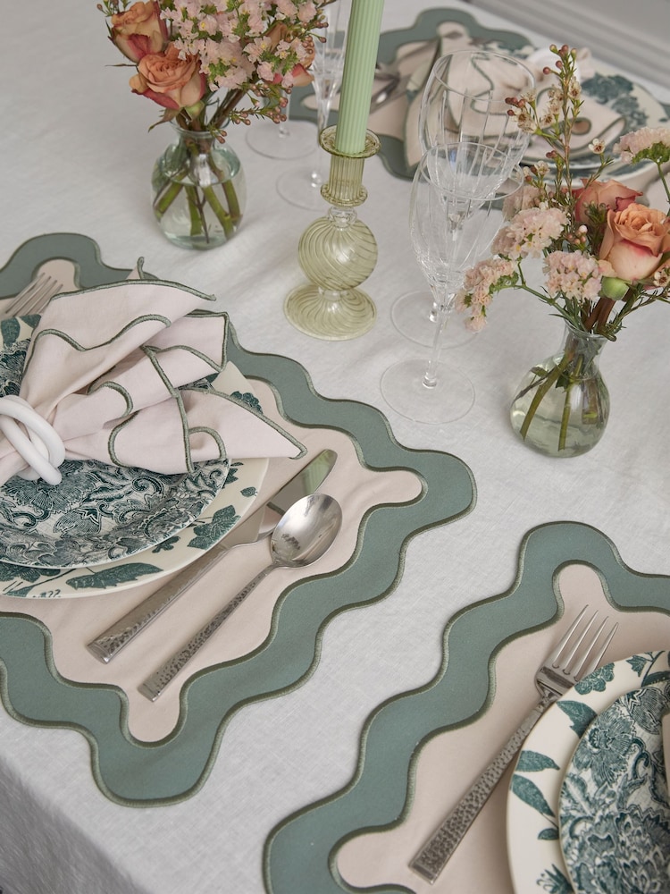 Sixty3 Styled Set of 4 Sage Placemats - Image 1 of 6
