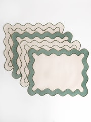 Sixty3 Styled Set of 4 Sage Placemats - Image 4 of 6