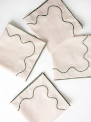 Sixty3 Styled Set of 4 Sage Napkins - Image 5 of 6