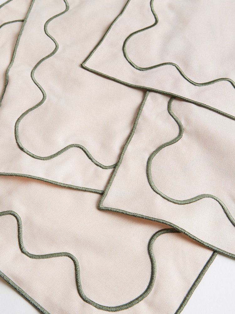 Sixty3 Styled Set of 4 Sage Napkins - Image 6 of 6