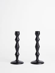 Sixty3 Styled Set of 2 Black Luminara Candlesticks - Image 4 of 5