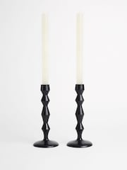 Sixty3 Styled Set of 2 Black Luminara Candlesticks - Image 5 of 5