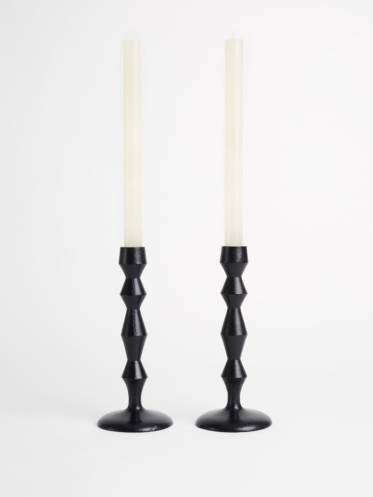 Sixty3 Styled Set of 2 Black Luminara Candlesticks - Image 5 of 5