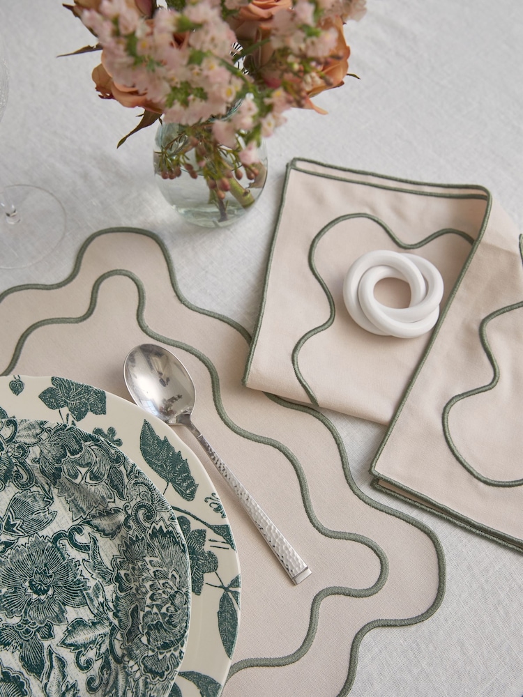 Sixty3 Styled White Set of 4 Thalia Napkin Rings - Image 2 of 6