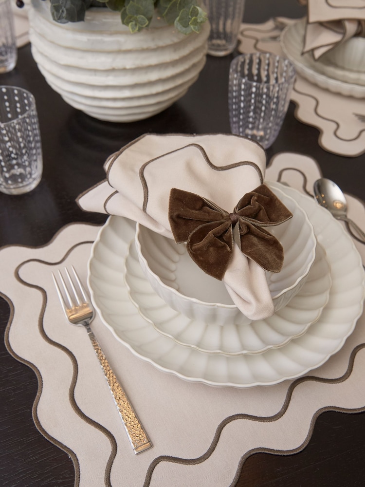 Sixty3 Styled Set of 4 Mocha Placemats - Image 2 of 6