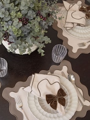 Sixty3 Styled Set of 4 Mocha Placemats - Image 3 of 6