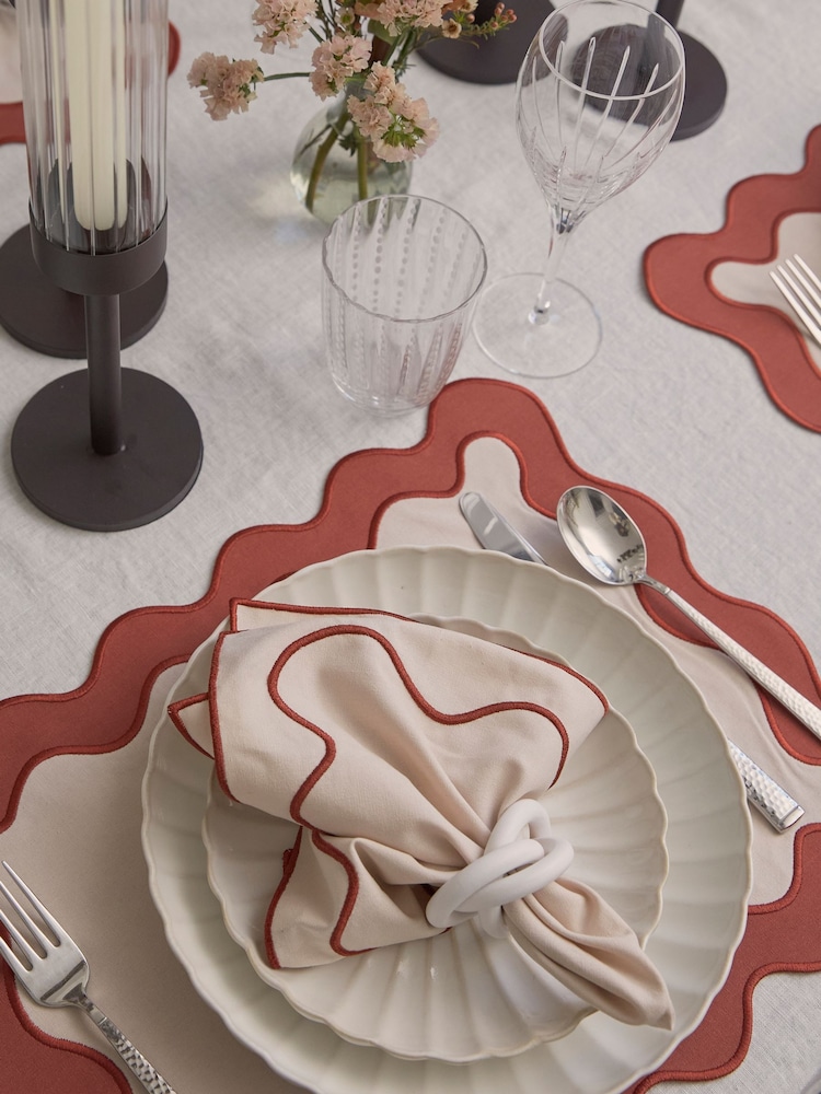 Sixty3 Styled Set of 4 Dusty Rose Napkins - Image 2 of 6