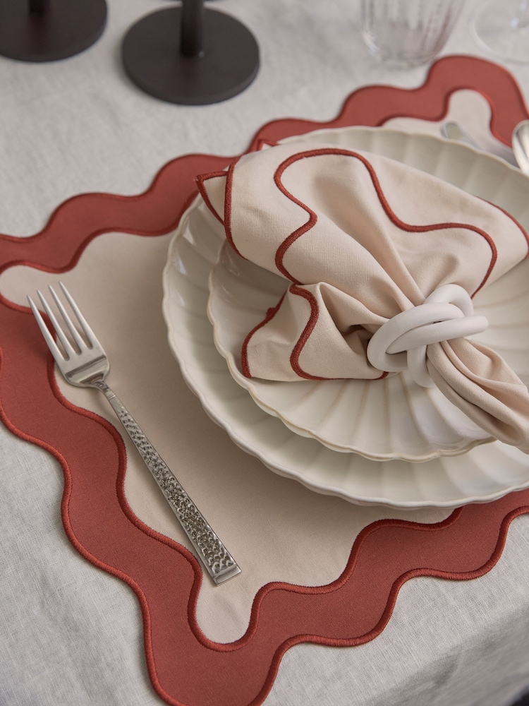 Sixty3 Styled Set of 4 Dusty Rose Napkins - Image 3 of 6