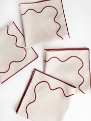 Sixty3 Styled Set of 4 Dusty Rose Napkins - Image 5 of 6