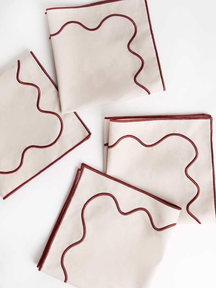 Sixty3 Styled Set of 4 Dusty Rose Napkins - Image 5 of 6