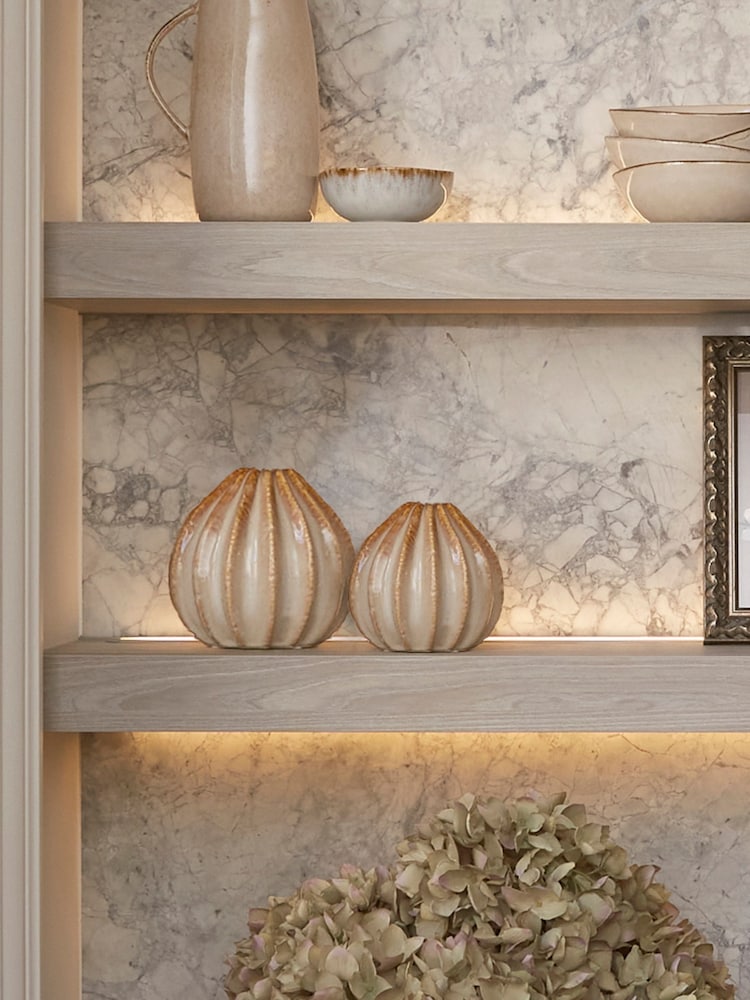 Sixty3 Styled Neutral Set of 2 Lydia Vases - Image 1 of 5