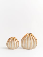 Sixty3 Styled Neutral Set of 2 Lydia Vases - Image 3 of 5