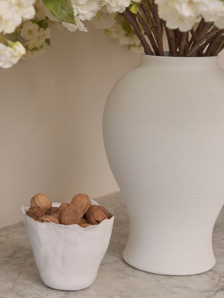 Sixty3 Styled White Estelle Vase - Image 2 of 4 Sixty3 Styled White Estelle Vase - Image 2 of 4