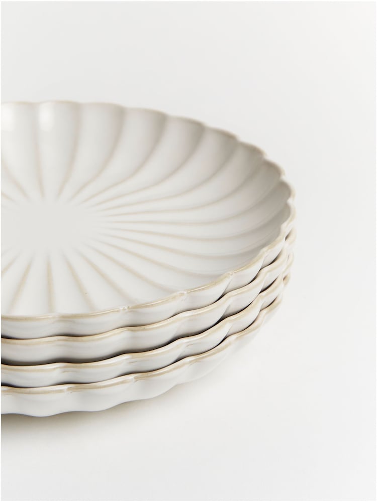 Sixty3 Styled Ombre White Set of 4 Daphne Side Plates - Image 7 of 7