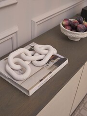 Sixty3 Styled Whitewash Octavia Chain Ornament - Image 1 of 5