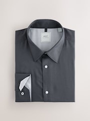 Grey Regular Fit Easy Care Single Cuff Smart Shirts 3 Pack - Image 3 of 6