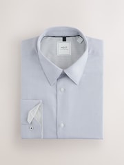 Grey Regular Fit Easy Care Single Cuff Smart Shirts 3 Pack - Image 4 of 6