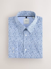 Blue Regular Fit Easy Care Single Cuff Smart Shirts 3 Pack - Image 2 of 13