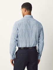 Blue Regular Fit Easy Care Single Cuff Smart Shirts 3 Pack - Image 7 of 13