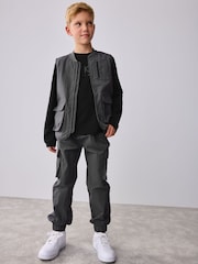 Baker by Ted Baker Black Gilet T-Shirt and Trousers Set - صورة 1 من 28