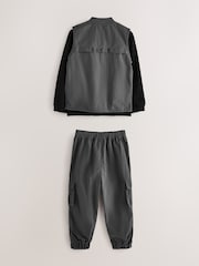 Baker by Ted Baker Black Gilet T-Shirt and Trousers Set - صورة 13 من 28