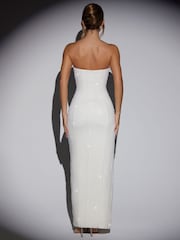 Oh Polly Embellished Bandeau Cowl Neck Maxi Dress - 圖片 5，共 5