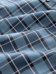 Blue Tonal Check Regular Fit Easy Iron Button Down Oxford Shirt - Image 2 of 3