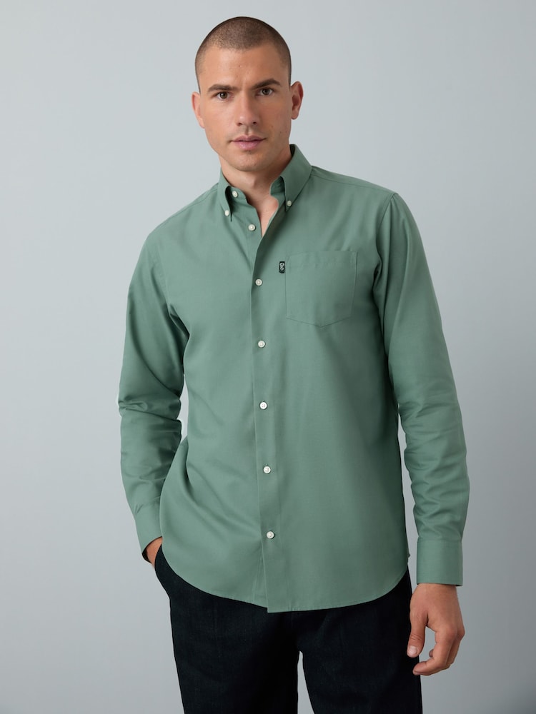 Seafoam Green Regular Fit Button Down Easy Iron Oxford Shirt - Image 1 of 8 Seafoam Green Regular Fit Button Down Easy Iron Oxford Shirt - Image 1 of 8