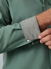 Seafoam Green Regular Fit Button Down Easy Iron Oxford Shirt - Image 5 of 8