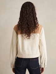 Reiss Maddie Colour-Block Denim Jacket - Image 5 of 6