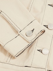 Reiss Maddie Colour-Block Denim Jacket - Image 6 of 6