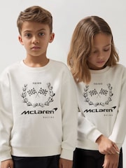 Reiss Mya McLaren F1 Team Laurel Print Sweatshirt - Imagen 2 de 7