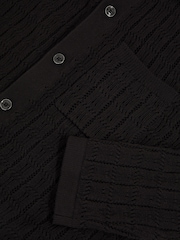 Reiss Black Parson Cotton-Blend Textured Knit Shirt - Image 7 of 7