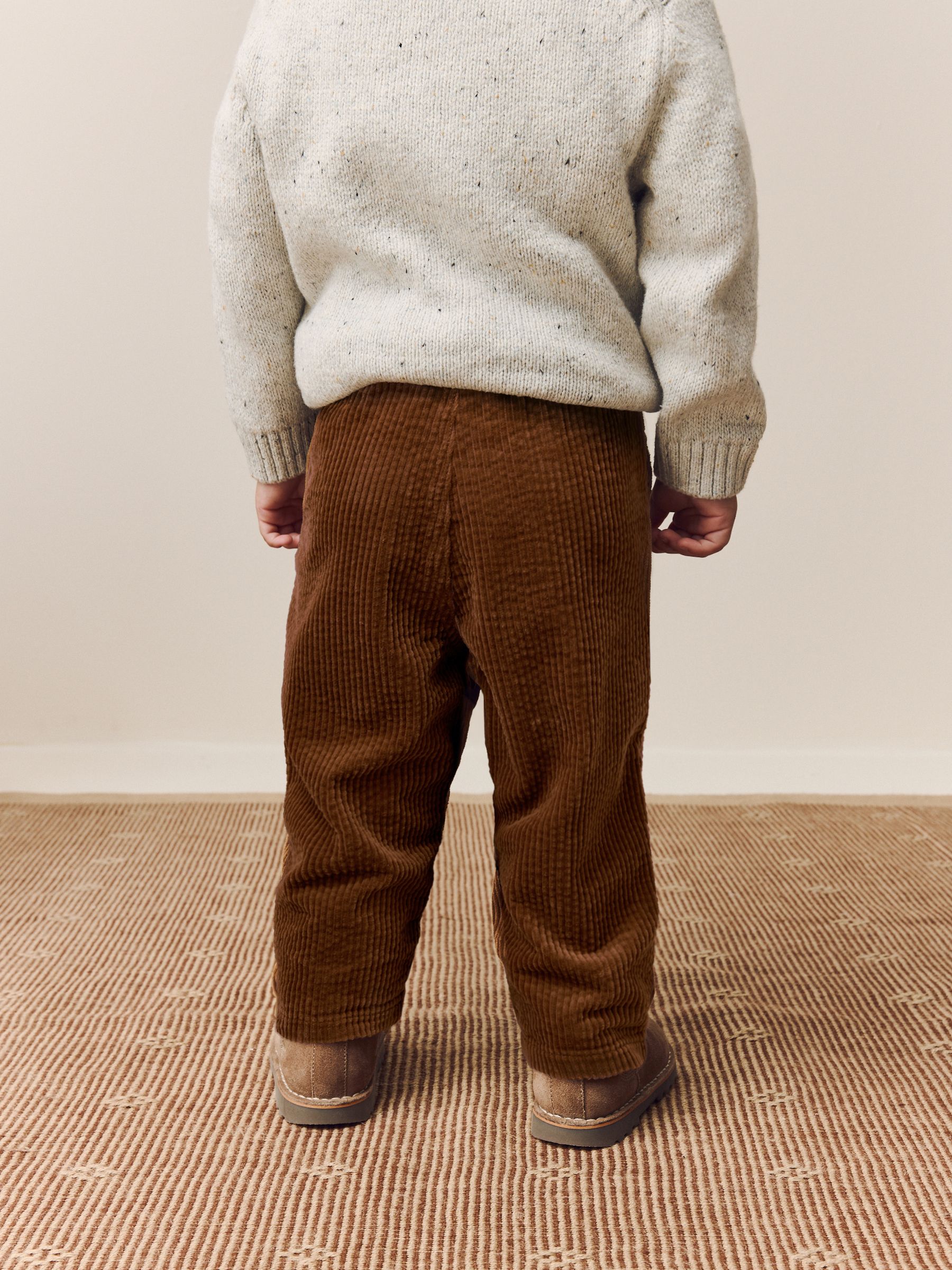 Buy Tan Brown Textured Corduroy Pull On Trousers (3mths-7yrs) from