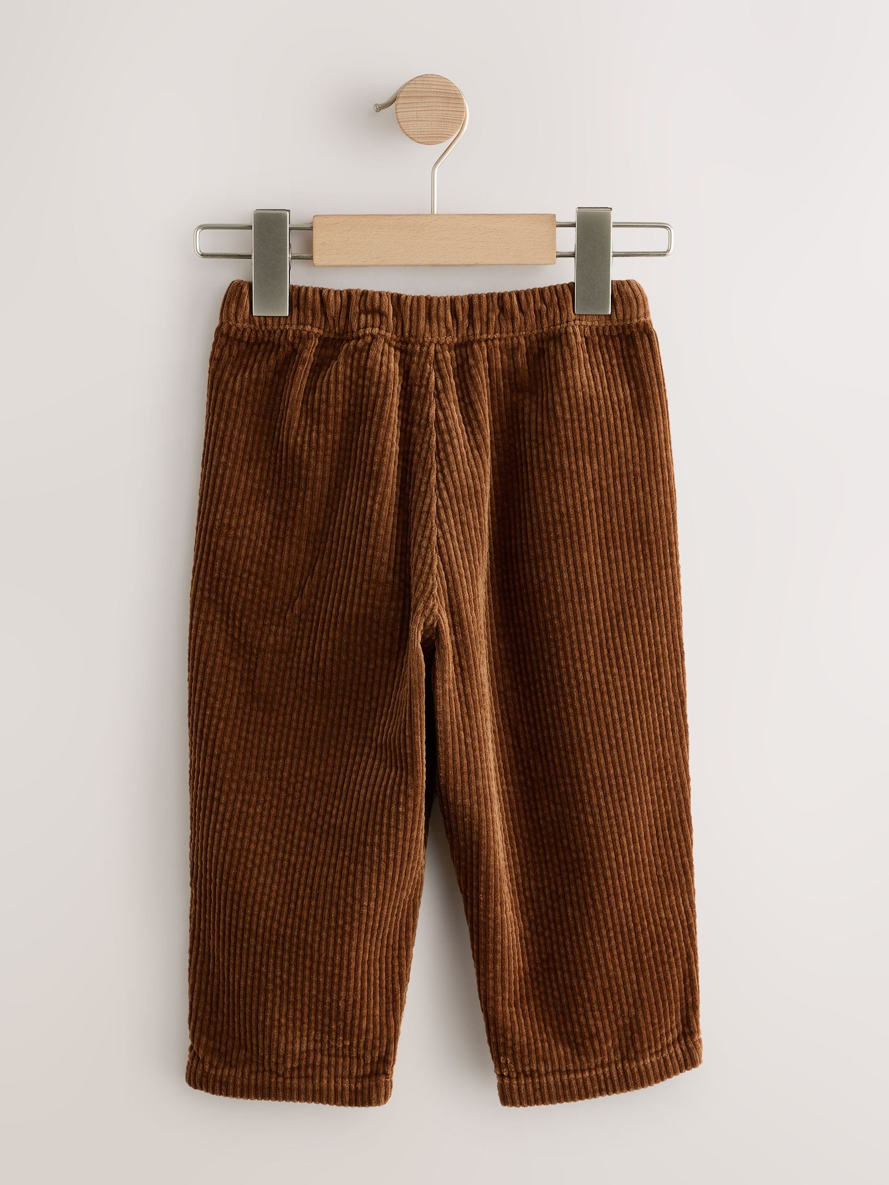 Buy Tan Brown Textured Corduroy Pull On Trousers (3mths-7yrs) from