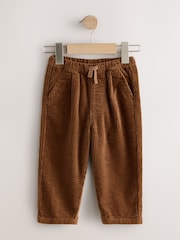 Tan Brown Textured Corduroy Pull On Trousers (3mths-7yrs) - Image 6 of 9