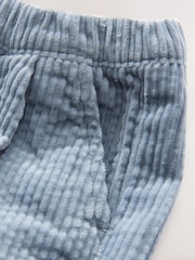Light Blue Textured Corduroy Pull On Trousers (3mths-7yrs) - Image 7 of 8