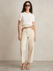 Reiss Maddie Colour-Block Straight-Leg Jeans - Imagen 1 de 7