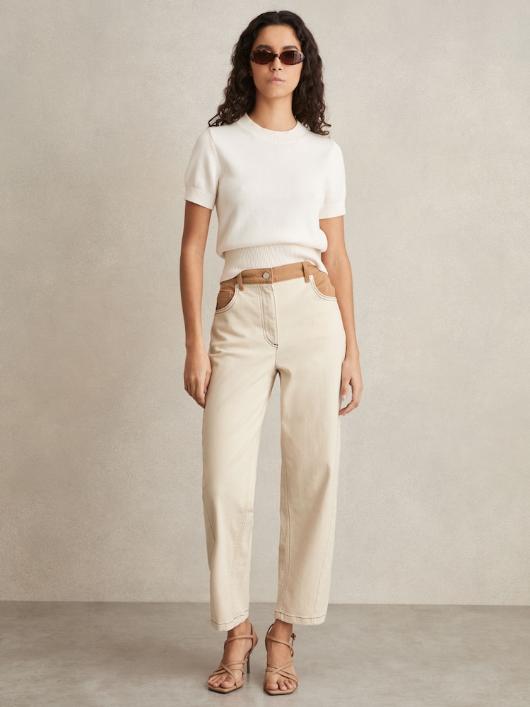 Reiss Maddie Colour-Block Straight-Leg Jeans - Imagen 1 de 7 Reiss Maddie Colour-Block Straight-Leg Jeans - Imagen 1 de 7