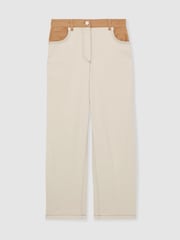 Reiss Maddie Colour-Block Straight-Leg Jeans - Imagen 2 de 7