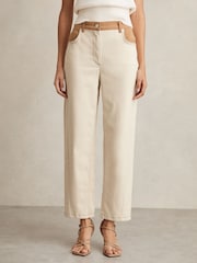 Reiss Maddie Colour-Block Straight-Leg Jeans - Imagen 3 de 7