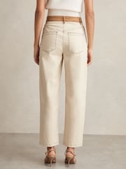 Reiss Maddie Colour-Block Straight-Leg Jeans - Imagen 5 de 7
